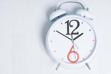 Conceptual Alarm Clock on White