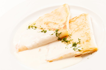 pancakes with sour cream