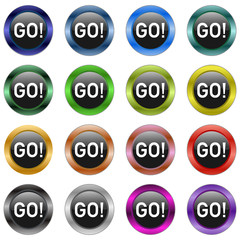 Go Start Button metallic  #150128-08