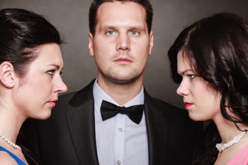 Relations between men and women - triangle.