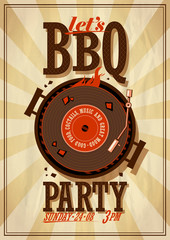 Barbecue party poster.