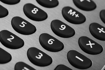 Macro view of calculator board