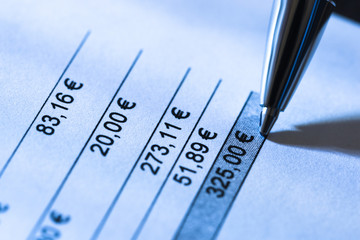 Close-up Of Total Amount Due In Invoice