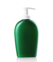 Cosmetic bottle on light background