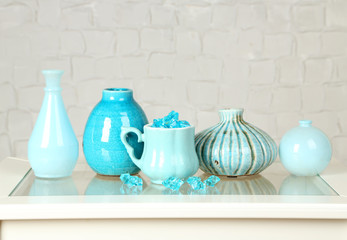 Interior with decorative vases