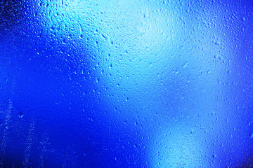 Glass with natural water drops