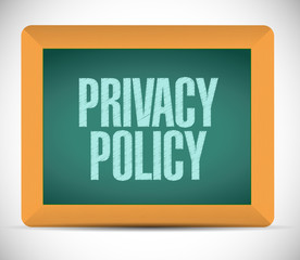 privacy policy board sign illustration design