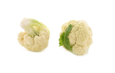 fresh Cauliflower on white background