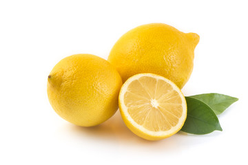 lemons on white background