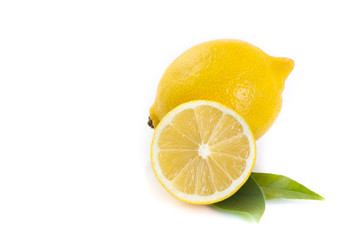 lemons on white background