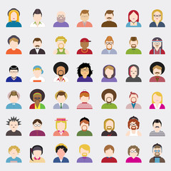 People Diversity Portrait Design Characters Avatar Vector