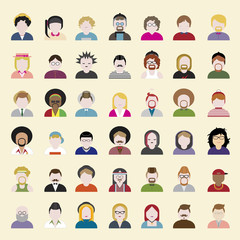 Obraz premium People Diversity Portrait Design Characters Avatar Vector