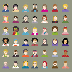 People Diversity Portrait Design Characters Avatar Vector
