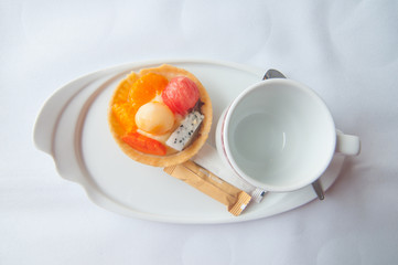 fruit tartlets (watermelon, cantaloupe,orange )