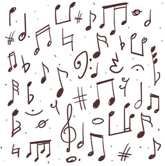 Set of music notes