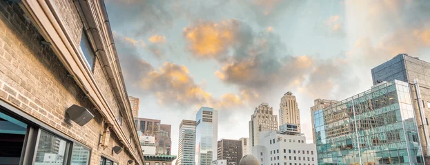 Photo sur Plexiglas New York Horizon de Manhattan. Bâtiments et gratte-ciel de New York City