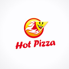 Hot pizza logo