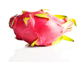 Dragon Fruit isolated against white background.