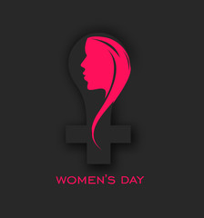 Happy Women's Day Design Element.