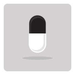 Vector of capsule icon on isolated background