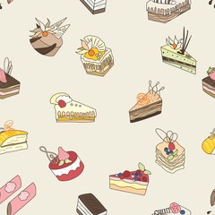 Cake vector pattern