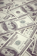 Vintage dollars background