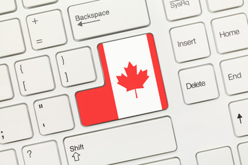 White conceptual keyboard - Canada (key with flag)