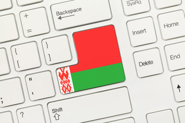 White conceptual keyboard - Belarus (key with flag)