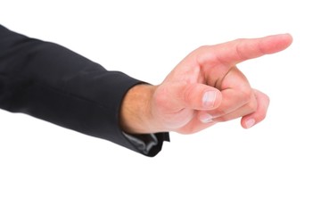 Businessman pointing with his finger