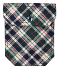 plaid shirt pocket isolated on white