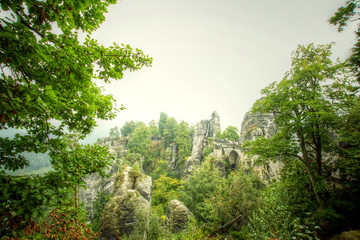 Obraz premium Bridge named Bastei