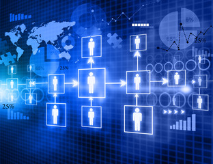 Fototapeta premium Digital image of business networking .