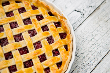 Homemade cherry pie