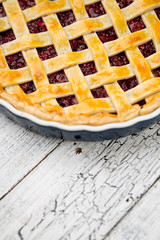 Homemade cherry pie