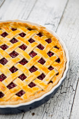 Homemade cherry pie