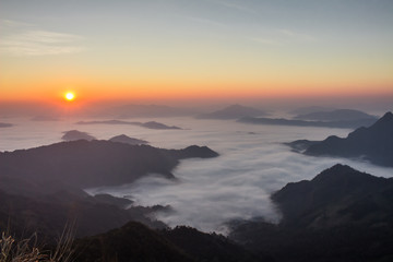 Mist at Phu Chi Fa, Thailand.