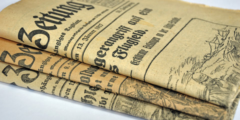 zeitung, medien, alt, lesen