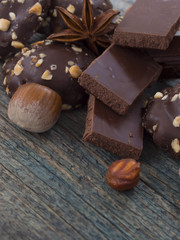 chocolate with hazelnuts