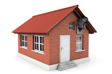 Small House with Security Camera
