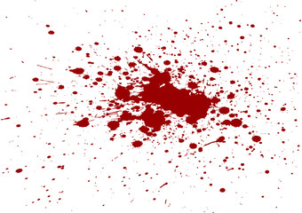 vector blood splatter isolated