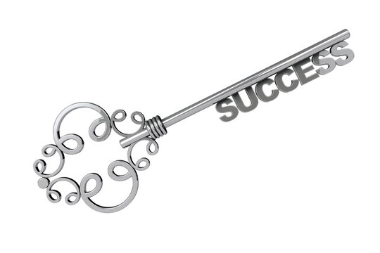 Vintage Key with Success Sign