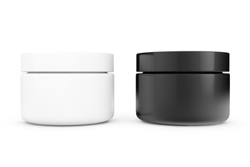 Black and White Cosmetic Containers