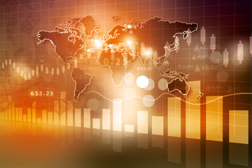 Fototapeta na wymiar Digital design of Stock market chart .