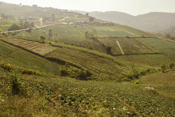 Mountain villages Of Phu Tabberk Phetchabun Thailand.