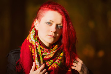 the girl with red hair