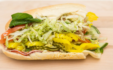 Italian Sub with Spinach and Peppers