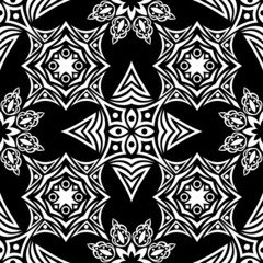 Abstract black and white seamless background