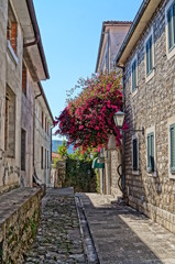 Fototapeta na wymiar Narrow streets of Montenegro