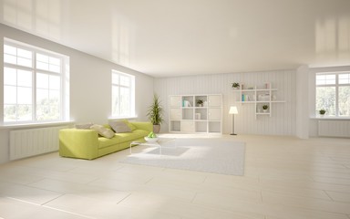 white 3d interior design