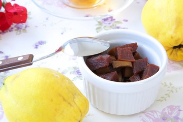 Homemade quince marmalade